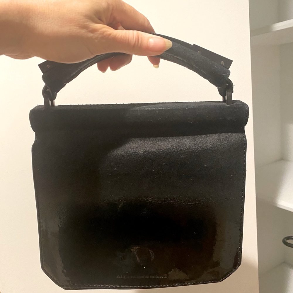 Alexander Wang Suede Patent Evening Bag